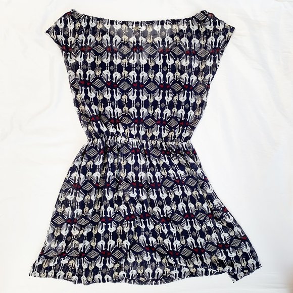 Bird printed dress - Picture 4 of 6